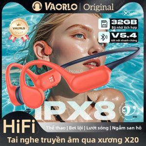 Tai Nghe Không Dây Dẫn Xương Bluetooth 5.4 Tích Hợp Máy Nghe Nhạc MP3 32GB Chống Nước IPX8 Dành Cho Thể Thao Nghe Nhạc HIFI Dùng Được Khi Bơi