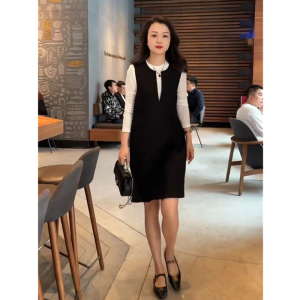 plus Size Womens Summer New Loose Personality Small Figure Strap Dress Set Fat MM Belly Covering Slimming Two Piece Set