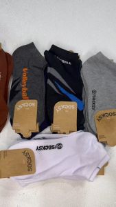 SOCKSY🎊🌟ถุงเท้าข้อสั้นลายการ์ตูนลายน่ารักๆ สีสดใส ข้อสั้นผู้หญิงผู้ชาย 1 แพ็คมี 12 คู่ของผู้ใหญ่🥳