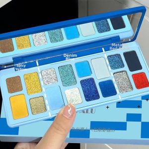 Cool Summer Smoky Blue Eyeshadow Palette