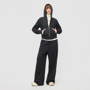Turn Signal | Striped Hooded Womens Casual Sport Set