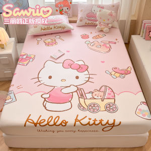 MeiLetti Cartoon Full Cotton Bed Canopy Single Piece 1.5m Anti-Slip Mattress Cover 100% Pure Cotton Children Bedding Set