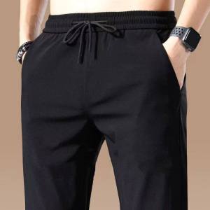 Ice Silk Pants Mens Thin Breathable Middle-aged and Elderly Casual Pants All match Loose Trousers Mens Slim Suit Sports Pants