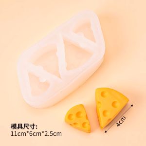 Cheese Shape Chocolate Sugar Art Silicone Mold Cake Baking Home Use Microwave Safe Cartoon Theme Korean Style Universal Baking Tools