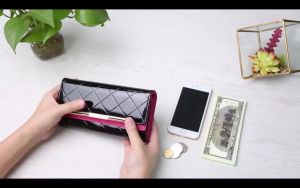 กระเป๋าสตางค์สุภาพสตรีรุ่นใหม่หนังวัวแท้หนังแท้ระดับไฮเอนด์กระเป๋าสตางค์หนังละเอียดอ่อนคลิปเงินผู้ถือบัตรหลายซิปความจุสูง กระเป๋าสตางค์ กระเป๋า