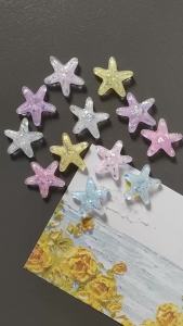 6pcs Resin Starfish Fridge Magnet Beach Theme Kitchen Decor Accessory Cute Sea Life Decorative Magnetic Refrigerator Home Decor