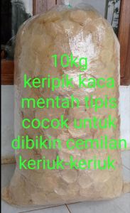 KEMASAN ( 10kg ) KERIPIK KACA MENTAH tipis