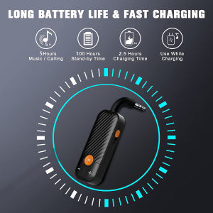 Brēfit บลูทูธ 5.2 ตัวส่งและตัวรับสัญญาณ 2 in 1 อะแดปเตอร์บลูทูธไร้สาย 3.5 มม. อะแดปเตอร์เสียงบลูทูธในรถยนต์เข้ากับหูฟังระบบสเตอริโอในรถยนต์ของทีวีในรถยนต์