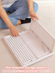 PHIMAX Foldable Stackable Durable Drawer Storage Basket for Organizing Clothes and Toys in Home or Office