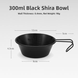 Portable Outdoor Stainless Steel Bowl Cup