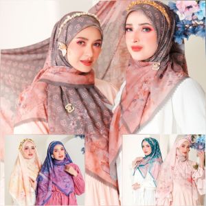 ELDEENA Hijab Segi empat voal Xara Scraves by Eldeena Signature. Nazra Sha