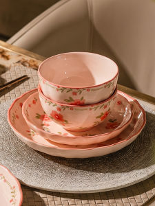 mornenjoy | Creamy Style Underglaze Handpainted Ceramic Bowls 20cm Diameter