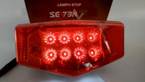 Stoplamp Lampu Belakang LED Bohlam + Sein Kaca Merah ORIGINAL SEVEN 6 Mata Titik PNP Rx King RXK RXS Rx Special