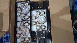 Set Cangkir Keramik Piring 6 IN 1 Keramik Cangkir Premium Europa Classic Style Tea Cup