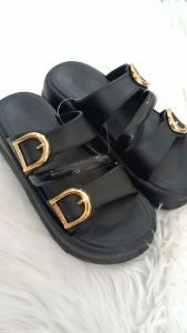 Noni Shoes - Kadia 521 36-41 Sandal Selop Tebal Wedges Wanita Gesper Ban 2