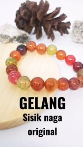 Gelang Pria Wanita: Batu Sisik Naga Asli Natural