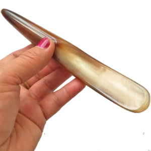 Authentic White Ox Horn Massage Stick Acupoint Stimulation Neck And Head Therapy Facial And Body Massage Traditional Chinese Health Care