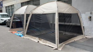 Premium Silver-Coated 210D Oxford Fabric Screen House Tent with Wind-Blocking Skirt & UV Protection for All-Weather Use