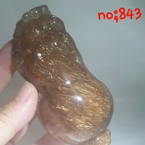 发晶貔貅/ Feng Shui !Golden Rutile Pixiu Pi Yao Crystal Carving | 金发晶貔貅 | Golden Rutile Quartz Pixiu Carving