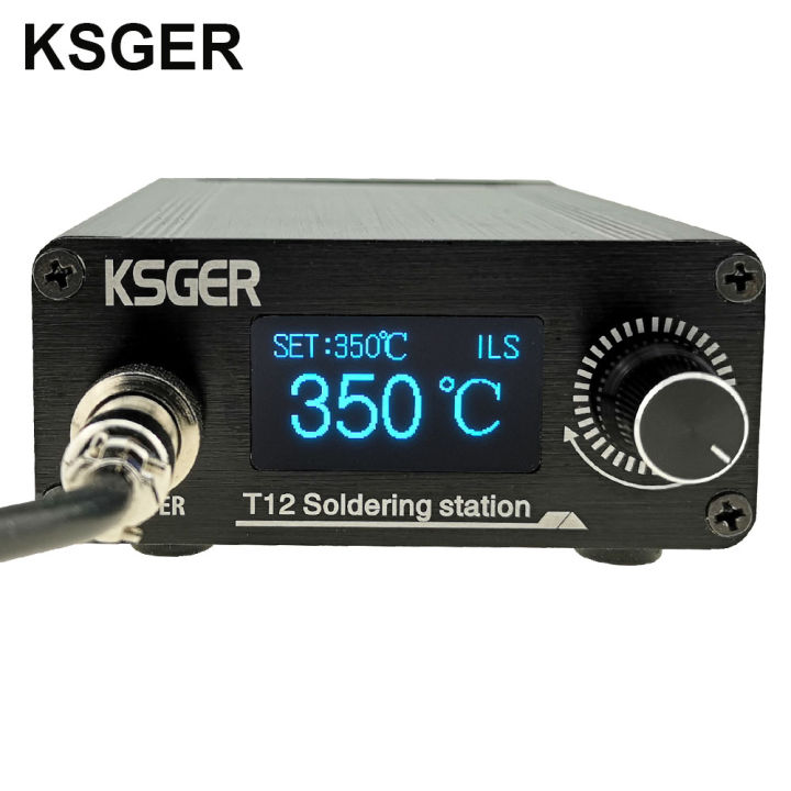 Ksger T12 v3.1s Máy Mỏ hàn OLED STM32 Dụng cụ hàn Bàn là điện Mẹo Tự Động Ngủ 70W 1.3 Inch Màn Hình AC100-260V