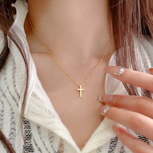 YICAN | Titanium Steel Gold Cross Pendant Necklace