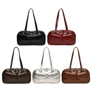 กระเป๋ากระเป๋าแบบหนีบแขน PU สำหรับผู้หญิงกระเป๋าสะพายไหล่สำหรับผู้หญิงเล็กกระเป๋าถือหนังสำหรับผู้หญิงกระเป๋าสตางค์วินเทจกระเป๋าหลากหลาย