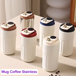 Cuculemon Tumbler Botol Minum Stainless Digital LED Bottle Kopi Aesthetic Termos Air Kopi Panas