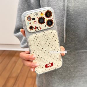 LIANGWU | Red Polka Dot Full Screen Minimalist Ins Style Universal Full Coverage Phone Case