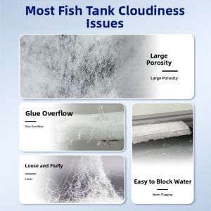 MONLEYTA | Thickened High Density Hand Tear Woolen Filter Cotton For Aquarium Biochemical Filtration Material Water Purification Cotton