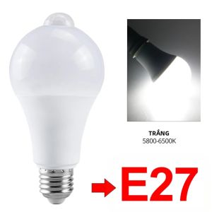 2/4 Bóng Đèn LED Với Cảm Biến Chuyển Động PIR E27 B22 Cảm Biến Thông Minh Đèn Ngủ An Ninh Tự Động Bật/Tắt Cho Hiên Nhà Cầu Thang Nhà Để Xe