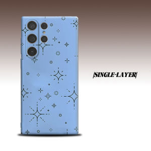 BILIBILI | Light Blue Tiny Star For Samsung Galaxy S26 S25 S24 A56 A36 Dual Layer Luxury Fashion Full Lens Protective Case