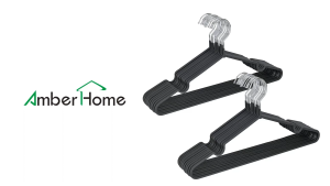 SG ReadyStock 40CM×20CM Thickened PVC Coated Metal Clothes Hanger Heavy‑Duty Anti‑Slip Clothing Hangers No‑Mark Non‑Slip Design Wardrobe Storage Organizer for Adult Kids Shirt Coat Garment Home Laundry Drying Rack