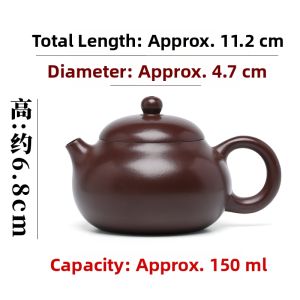 CANGHUTIANXIA | Zisha Teapot for One Pure Handmade Purple Clay