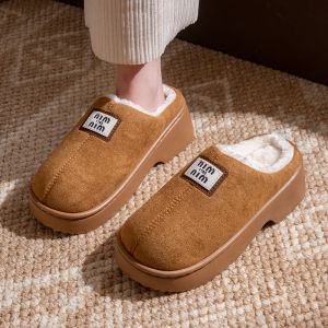 Dép Bông Mùa Đông Phong Cách Mới Cho Nữ Dép Đi Trong Nhà Chống Trượt Ấm Áp Đế Dày Đế Cao Su Dép Mùa Đông Cho Nữ