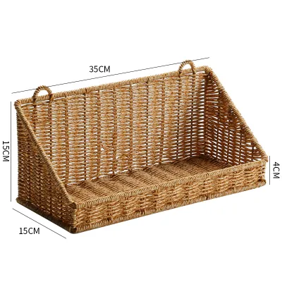 KENS | Rattan Bathroom and Bedroom Wall Mounted Storage Shelf No Drilling Required