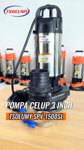 Sanso Pompa Celup Air 1500W SPX-1500SLF Stainless Submersible Pump 3inch Pompa Kolam dan Banjir