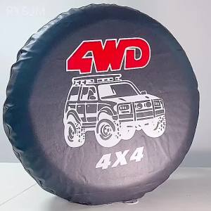 RYSJM | Universal Car Spare Tire Tyre Cover 4X4 PVC Leather Tire Wheel Protector Sun Protection Spare Tire Wheel Cover Case 14-17Inch