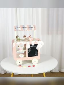 YOULEBI | Multifunctional Dream Pink Ice Cream Shop Cart Pretend Play Toys