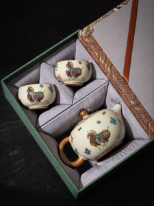 XIYUANJI | Ceramic Tea Set for Home 1 Pot 2 Cups