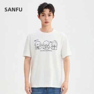 SANFU | Dog Pattern Casual Loose Round Neck T-Shirt