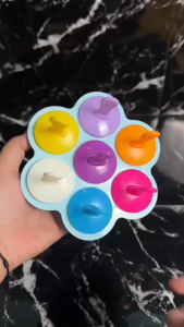 MGHL0787 Cetakan Es Krim Bulat 7 Lubang Warna-warni Food Grade & Anti Lengket