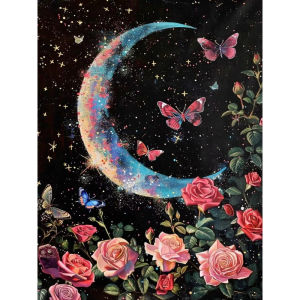BILIBILI | Jigsaw Puzzle 500 1000 1200 2000pcs Beautiful Moon Night With Flowers And Butterflies For Adults Relaxing Hobby Present