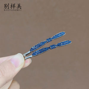 เครื่องประดับผมแบบมีดแกะสลักเพชรสำหรับผู้หญิง ทรงเรียบง่าย สไตล์วินเทจ หมุดผมด้านข้าง หมุดผมด้านข้าง เครื่องประดับผมด้านข้าง