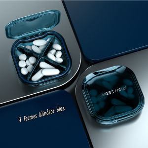 4 Cells Portable Pill Box Premium BPA Free Portable Pill Box Waterproof Travel Medicine Organizer with Detachable Compartment