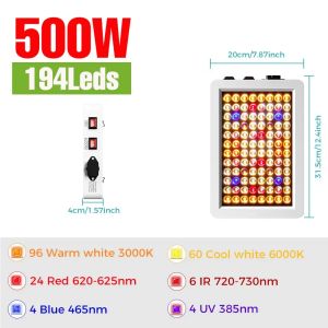 Đèn LED Trồng Cây Quang Phổ Toàn Diện 800W Quantum Board 100-277V Đèn Trồng Cây Cho Nhà Kính Trồng Thủy Canh Bổ Sung Ánh Sáng UV/IR