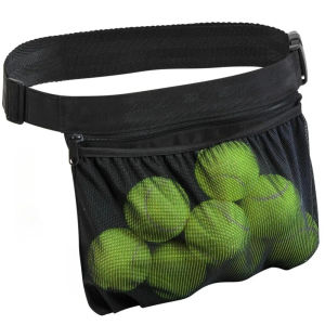 Tennis Pickleball Waist Pack - Large Capacity Balls Capacity Quick-Release Belt Sweatproof Mesh Pouch for Training & Tournament