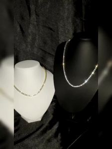 Full Rhinestone 4mm Wide Tennis Link Chain 8/18/20/24 Length Necklace Shiny Fashion Trendy Jewelry Men Women Hip Hop Gift