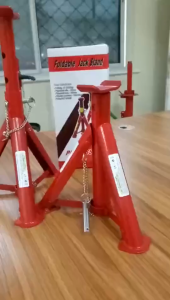 2 pcs 3 Ton Foldable Jack Stand Heavy‑Duty Adjustable Height Safety Car Lifting Support for Vehicle Repair Garage Use