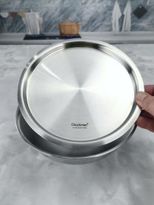 Zhuo De Ming 18/10 Stainless Steel Dust Cover Steel Lid Flat Lid Coffee Cup Lid Kitchen Cooking Utensils Soup Pot Covers