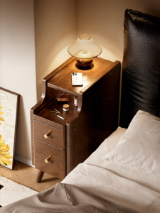 ZHUSHANXIA | Narrow Vintage Style Bedside Cabinet for Bedroom